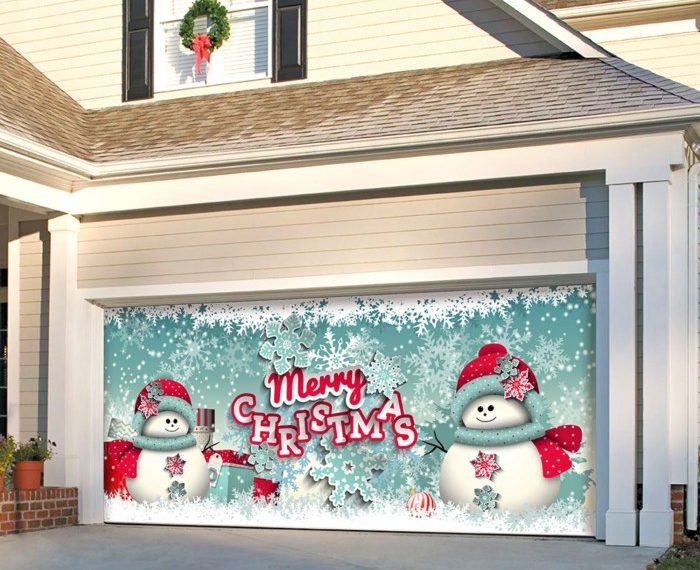 Christmas garage door decoration