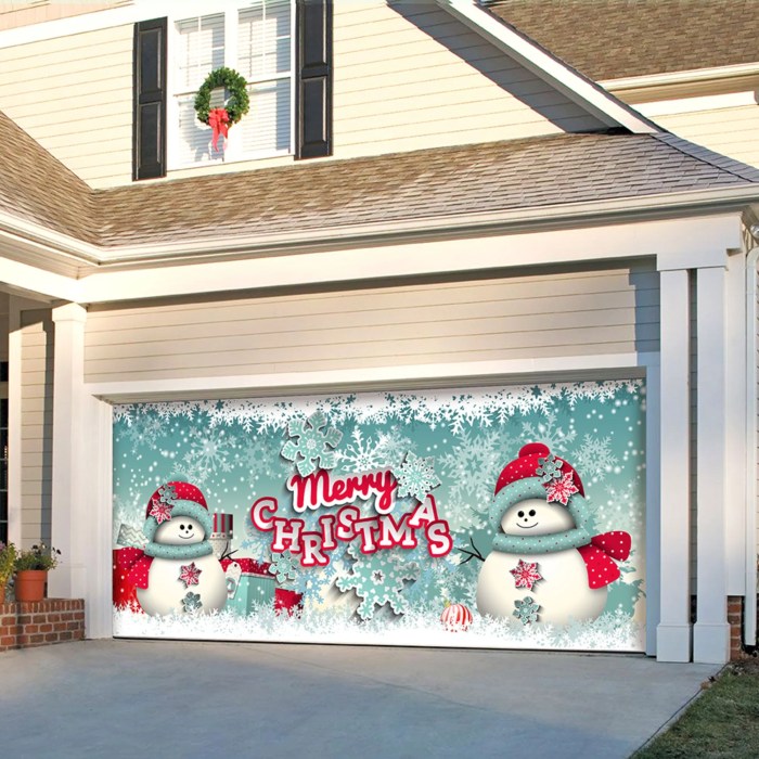 Christmas garage door decoration