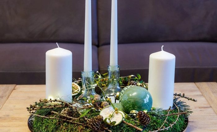 Coffee table christmas decoration