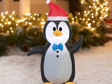 Penguin blow up christmas decoration