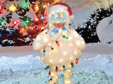 Abominable snowman christmas decoration