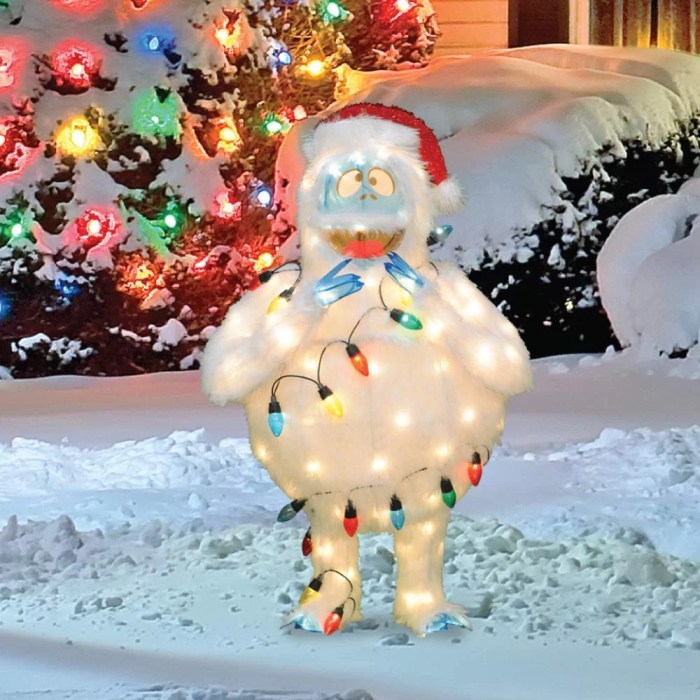 Abominable snowman christmas decoration