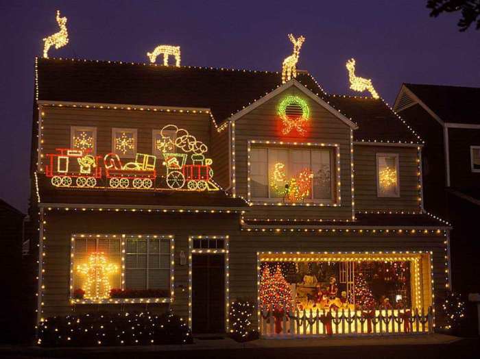 Christmas decoration on roof