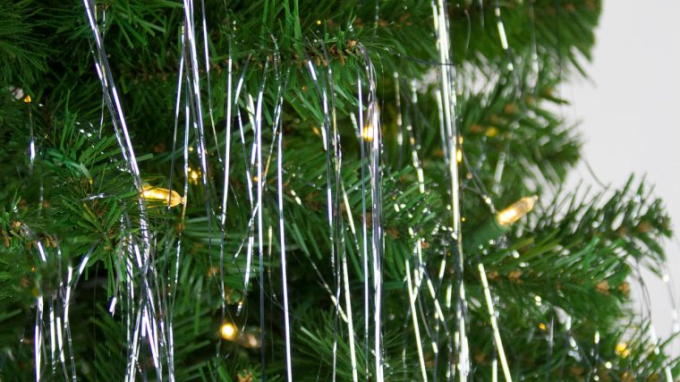 Christmas tree decoration tinsel