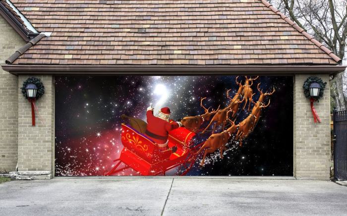 Christmas 2023 garage door decoration