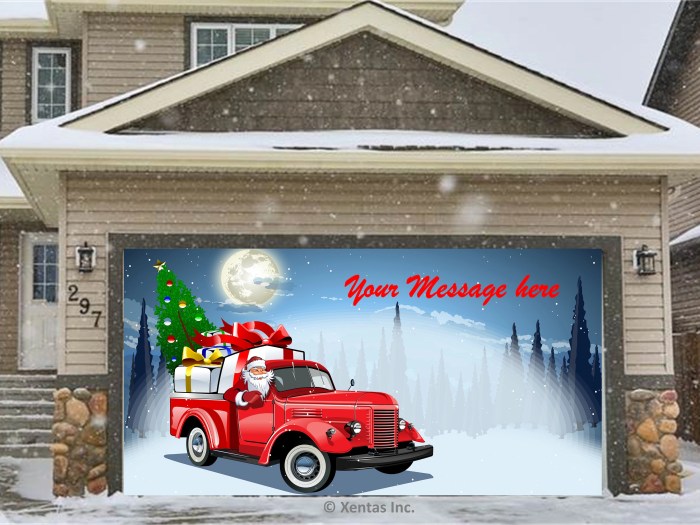 Christmas garage door decoration