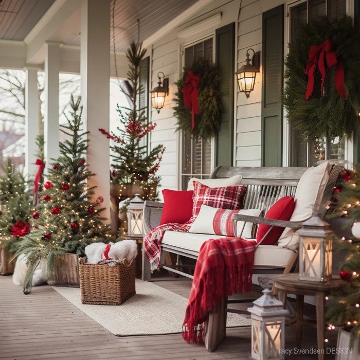 Outdoor christmas tree decoration ideas