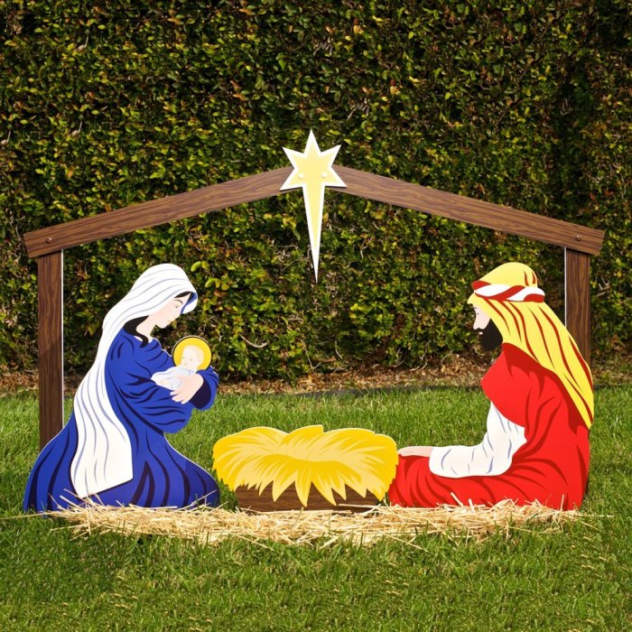 Christmas nativity scene yard decoration